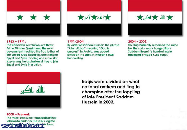 تغییر پرچم و سرود ملی عراق (+عکس)