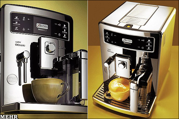 تصاویر قهوه‌سازی که قهوه را مطابق سلیقه افراد در فنجان می‌ریزد