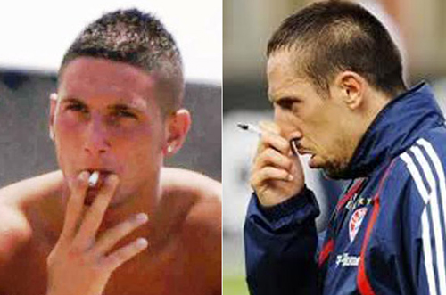 فوتبالیست‌های سیگاری+عکس