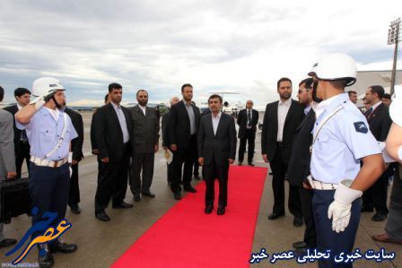 بدرقه‌ عجیب احمدی نژاد+عکس