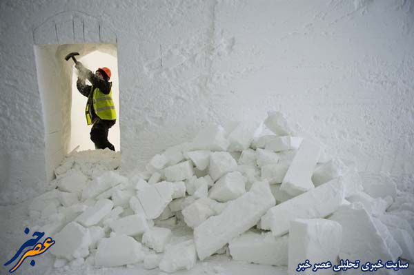 تصاویر/ساخت هتل یخی