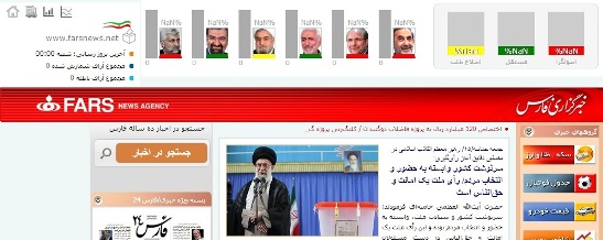 عکس: هدر نتیجه انتخاباتی خبرگزاری فارس