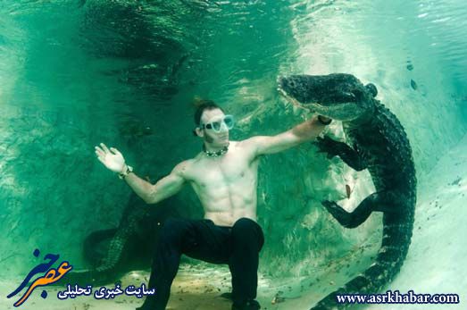 شنا با خطرناکترین موجود(+تصاویر)
