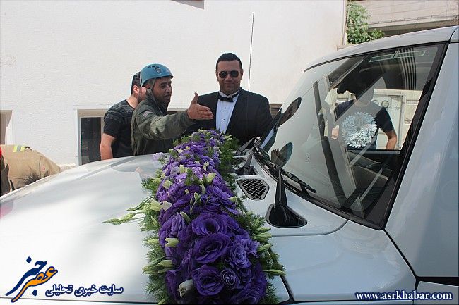 نشست زمین ماشین عروس را بلعید +تصاویر