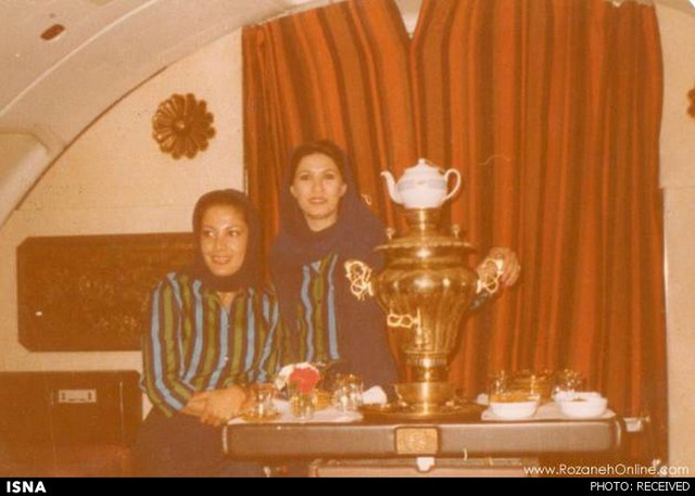 چای و سماور در هواپیمای مسافربری ایرانی (عکس)