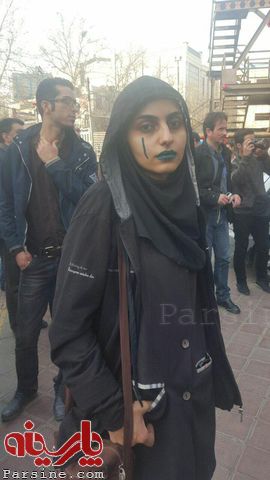 عکس:چهره عجیب یک رای دهنده در تهران!