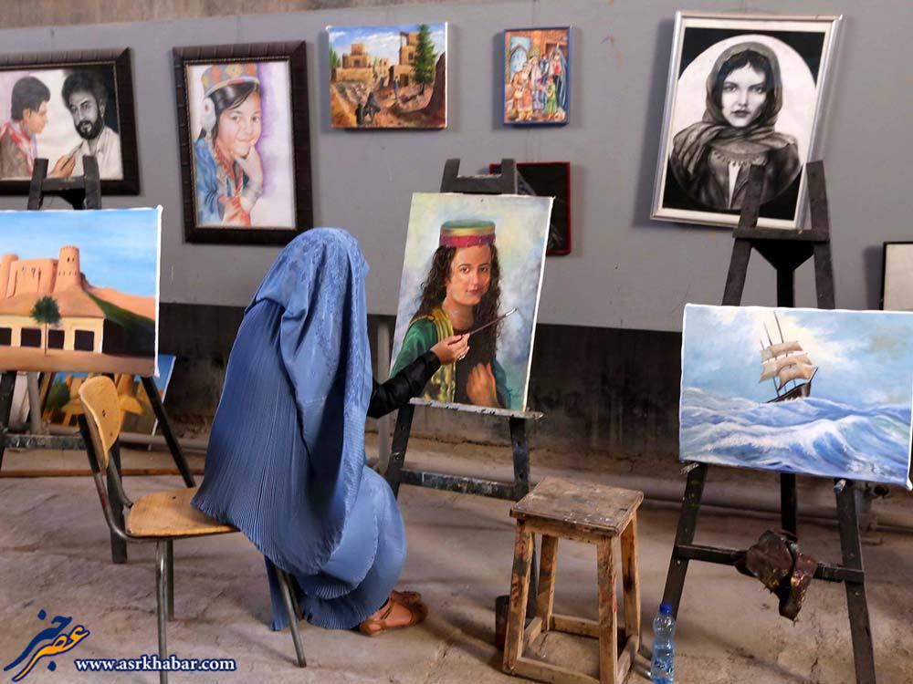 بانوی هنرمند افغان (عکس)
