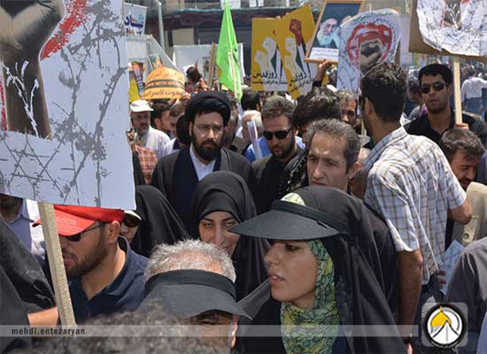سید علی خمینی در راهپیمایی روز قدس( تصاوير)