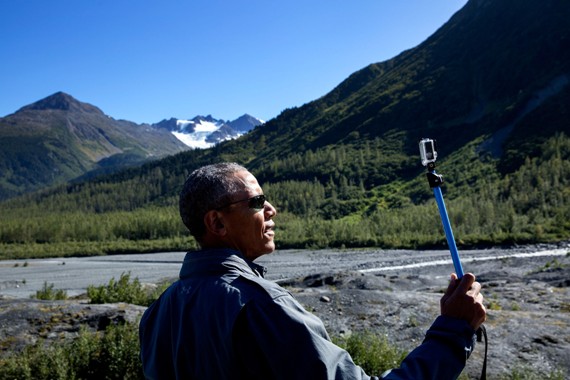 سلفی اوباما با گوپرو(+عکس)