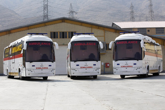 اتوبوس آمبولانس‌های ایرانی آماده حرکت به سوی حرمین شریفین