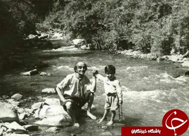 عکس:نیما یوشیج و پسرش