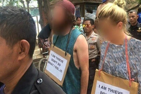 مجازات عجیب زوج استرالیایی در اندونزی (عکس)