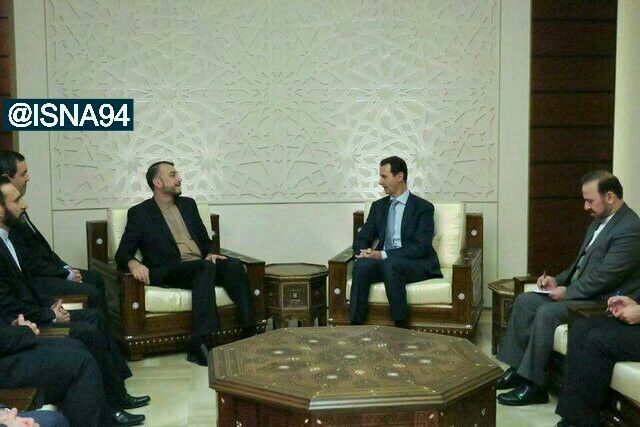 دیدار امیرعبداللهیان با بشار اسد در سوریه