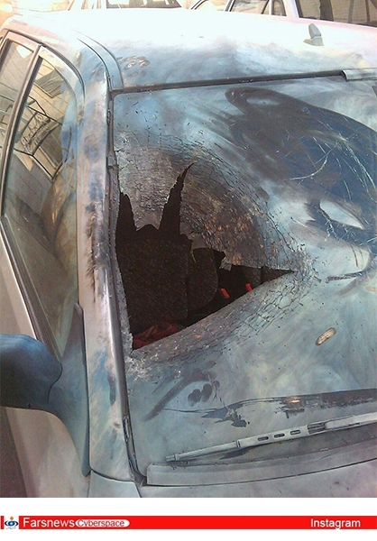 اصابت نارنجک به خودروی پراید! +عکس