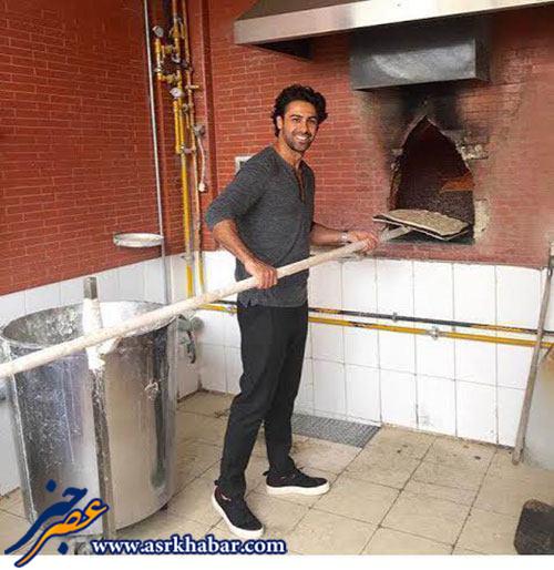 فرهاد مجیدی در نانوایی سنگک (عکس)