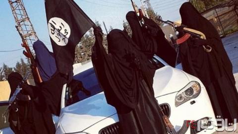 زنان داعشی در کنار خودروی گران‎قیمت +عکس