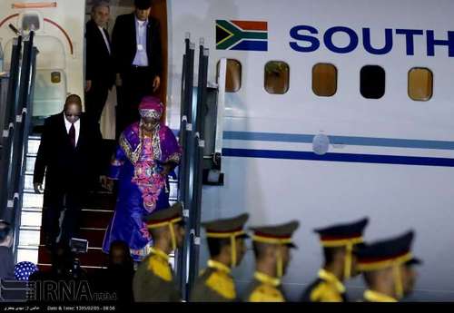 عکس: لباس همسر رییس‌جمهور آفریقای جنوبی در تهران