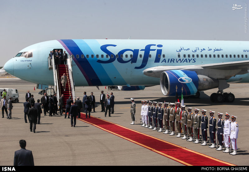 عکس: هواپیمای رئیس جمهور افغانستان در تهران