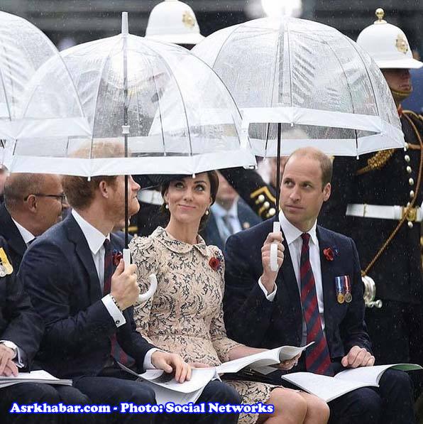 دو چتر دو شاهزاده برای یک خانم (عکس)