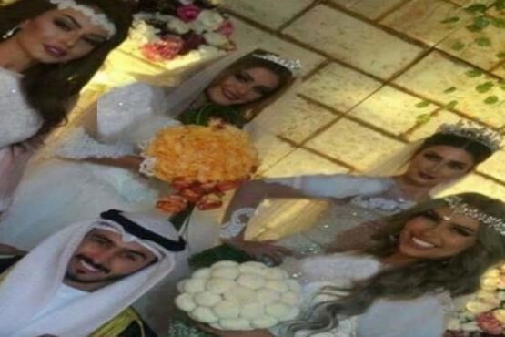 آیا جوان کویتی همزمان با 4 دختر ازدواج کرده است؟