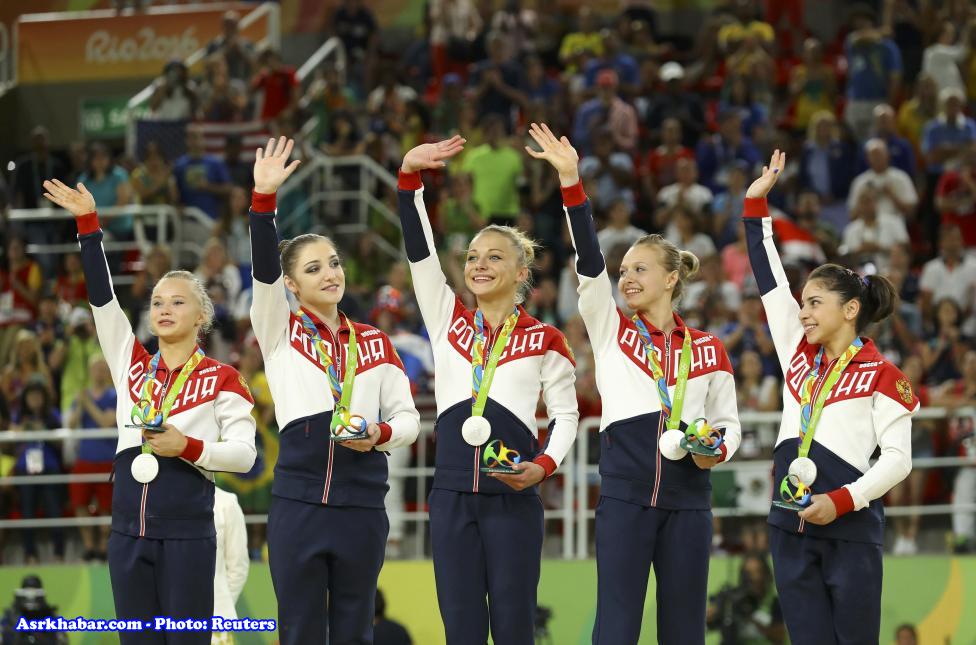 دختران ژیمناستیک کار روسیه در المپیک دوم شدند (عکس)