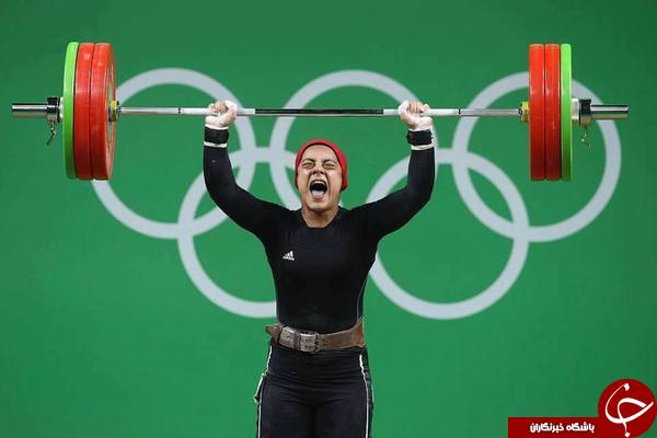 مدال برنز برای اولین زن وزنه بردار محجبه(عکس)