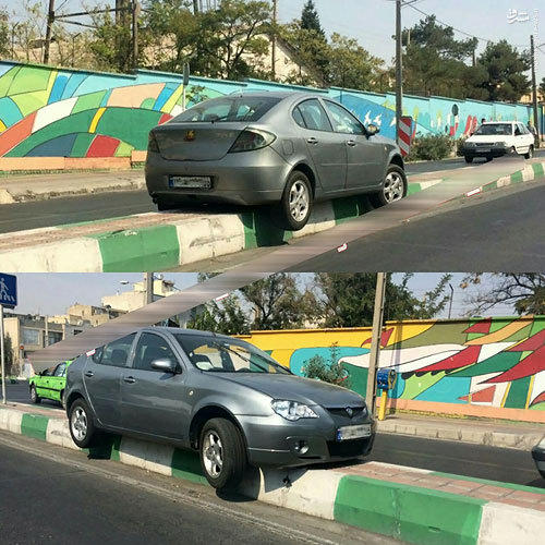 عکس: روش جدید پارک کردن در تهران!