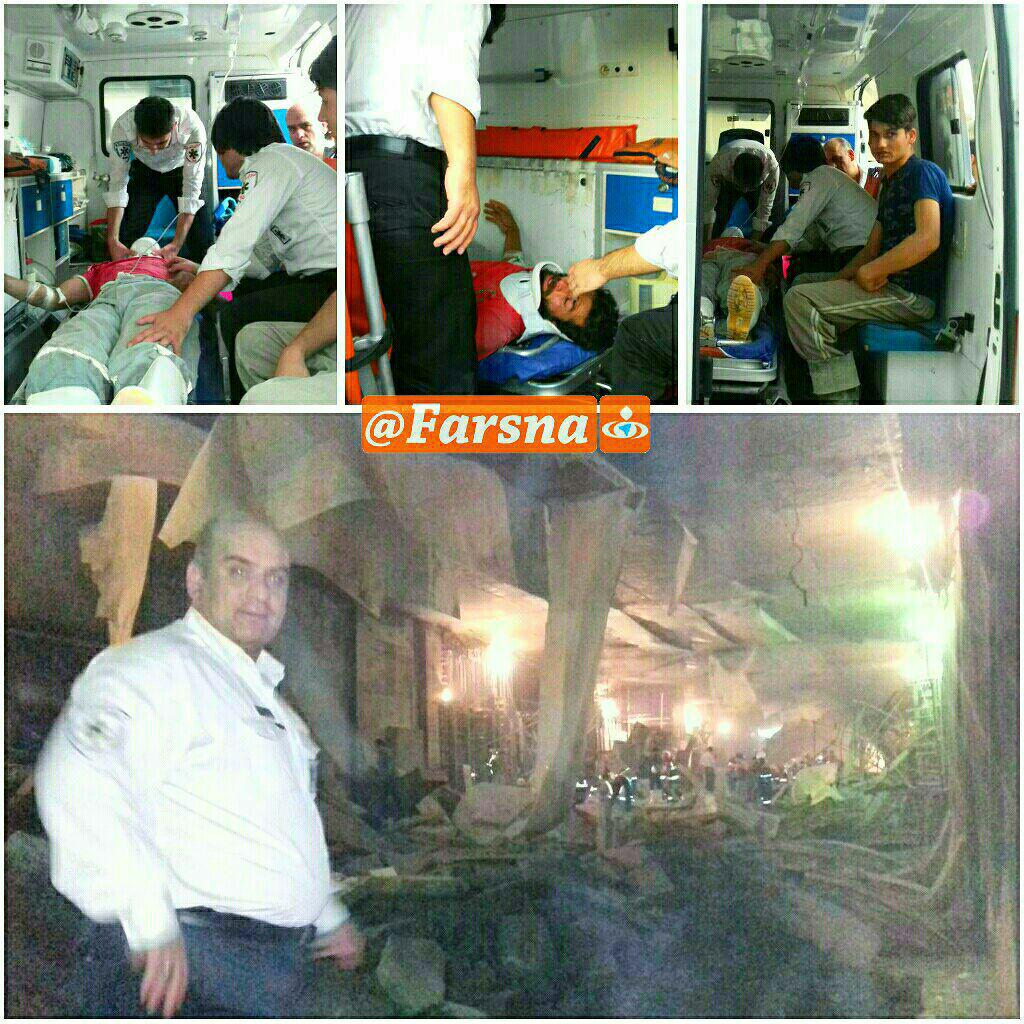 اولین تصاویر از حادثه ریزش ایستگاه مترو در کیانشهر