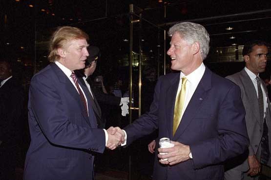 کلینتون و ترامپ زمانی که دوست بودند! (عکس)