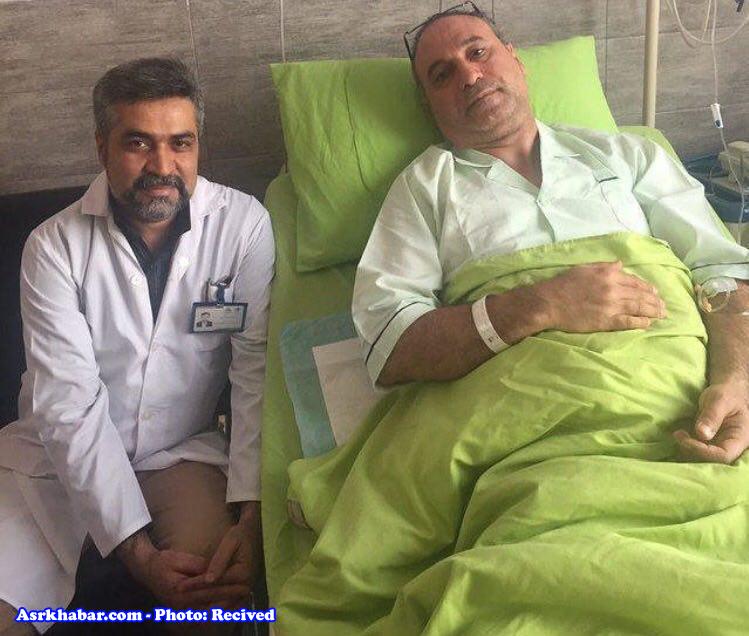 بازیگر مشهور ایرانی در بیمارستان بستری شد(عکس)