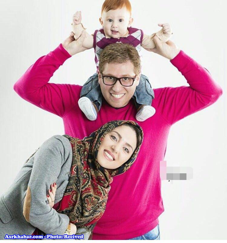 عکس جالب خانم بازیگر در کنار خانواده