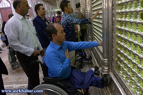 تجدید میثاق معلولین موسسه باور امید مشهد با اهداف والای امام خمینی(+ عكس)