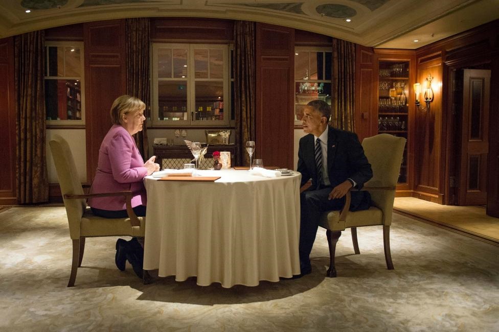 شام آخر اوباما و مرکل(عکس)