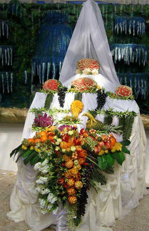 طَبَق پیش کشی 18میلیونی تازه عروس برای شب یلدا