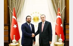 سعد حریری به کاخ ریاست جمهوری اردوغان رفت