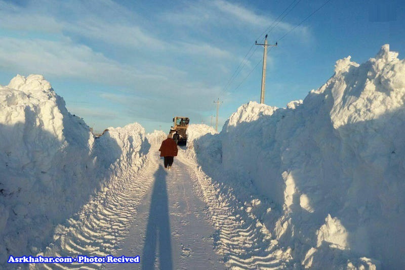 برف‌ 2 متری در آذربایجان شرقی (+عکس)