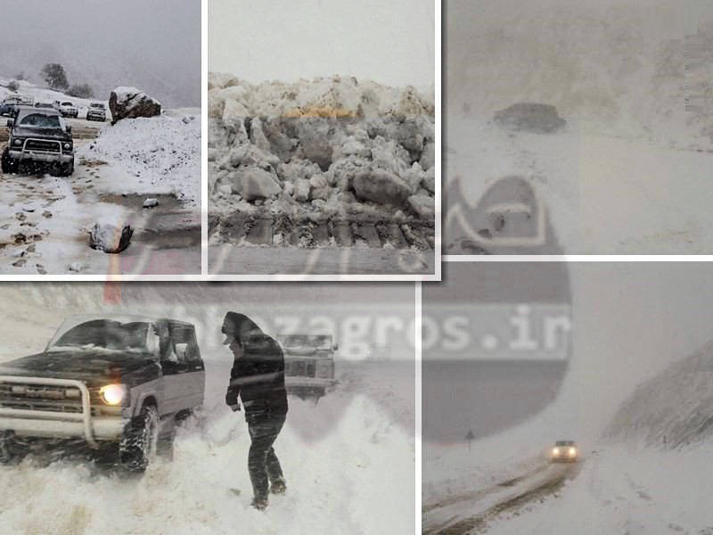 گرفتار شدن امدادگران در برف و کولاک (عکس)