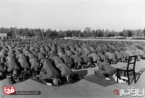 نمازخواندن سربازان ارتش نازی (+عکس)