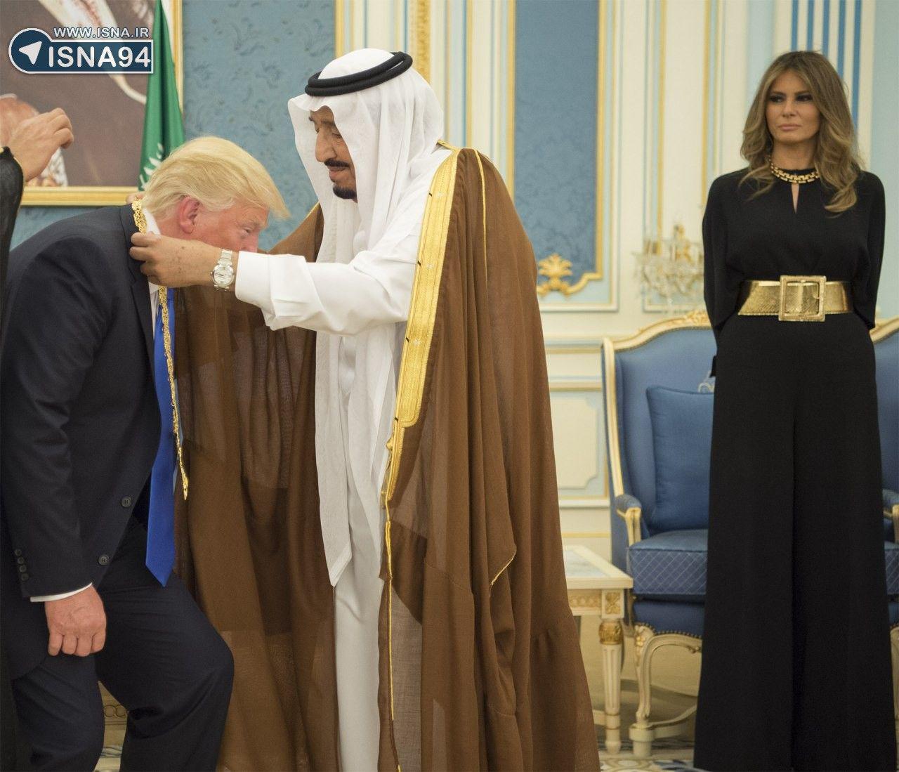 گردنبند اهدایی پادشاه عربستان به ترامپ(+عکس)