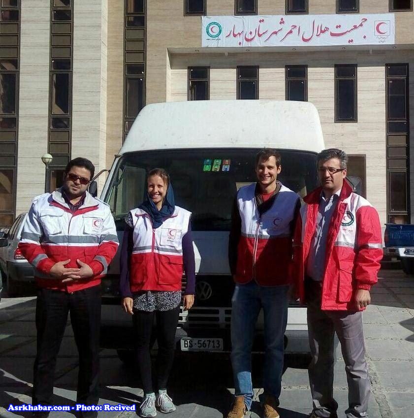 داوطلب شدن دو گردشگر سوییسی برای اعزام به کرمانشاه (عکس)