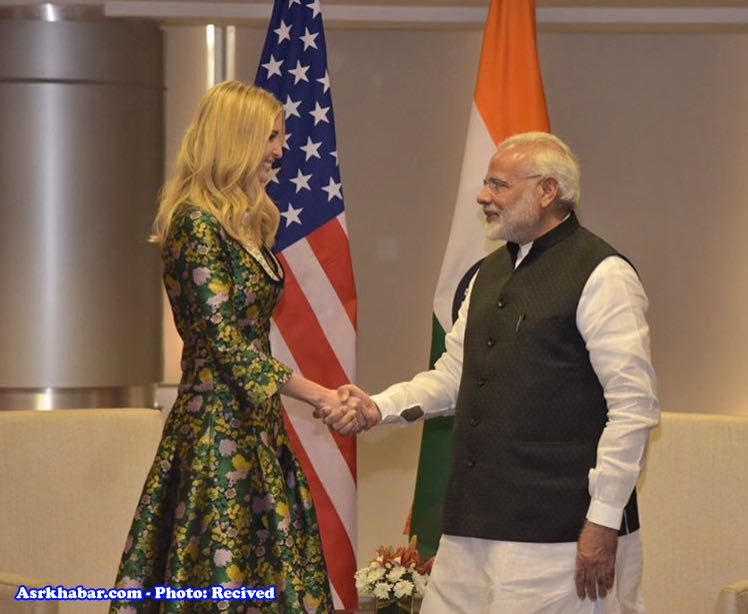 سفر دختر ترامپ به هند(عكس)