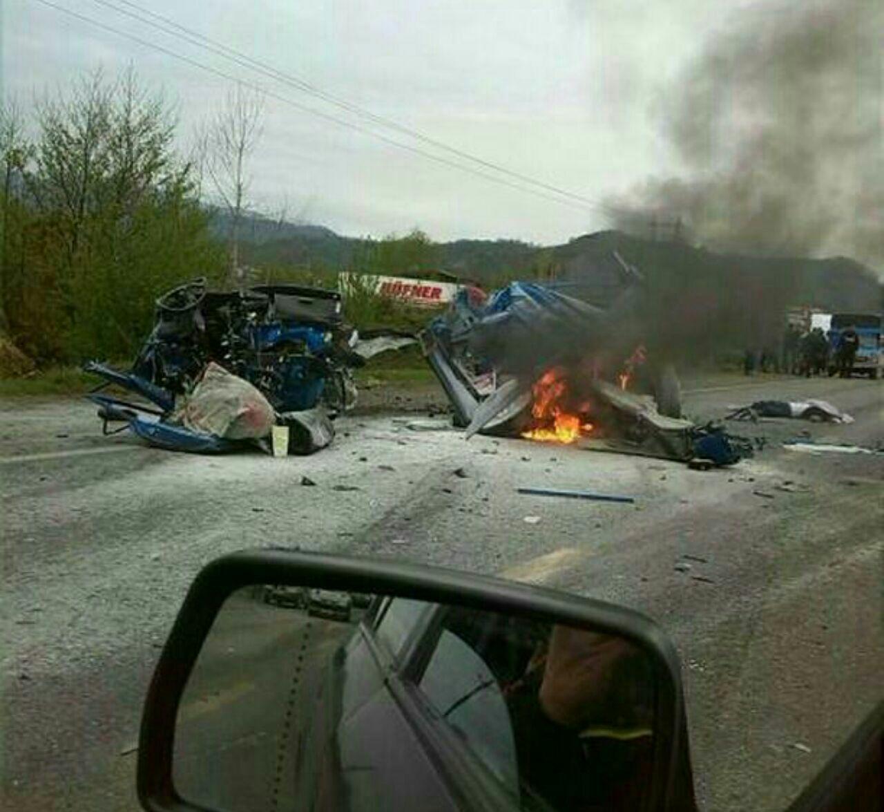 تصادف وحشتناک در جاده آستارا (+عکس)