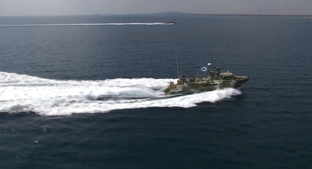 رزمایش دریایی مشترک ایران و روسیه در دریای خزر