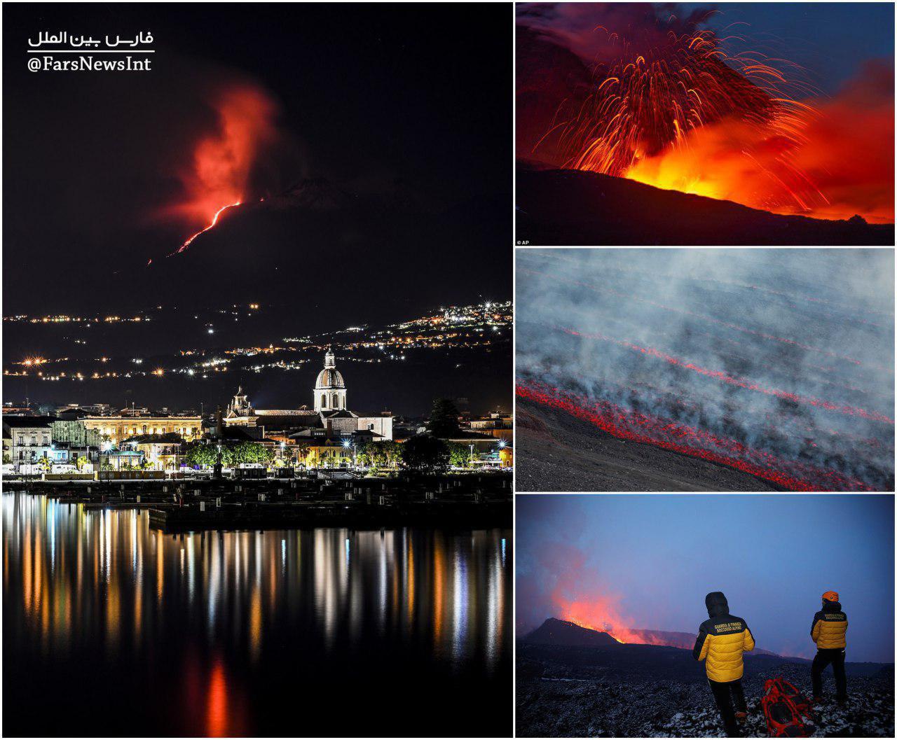 فوران آتشفشان «اتنا» در سیسیل ایتالیا (+عکس)