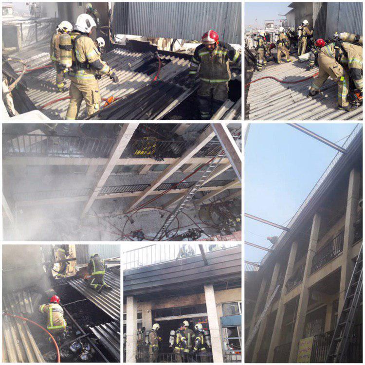 آتش سوزی در یک پاساژ تجاری بازار تهران / 30 نفر نجات یافتند