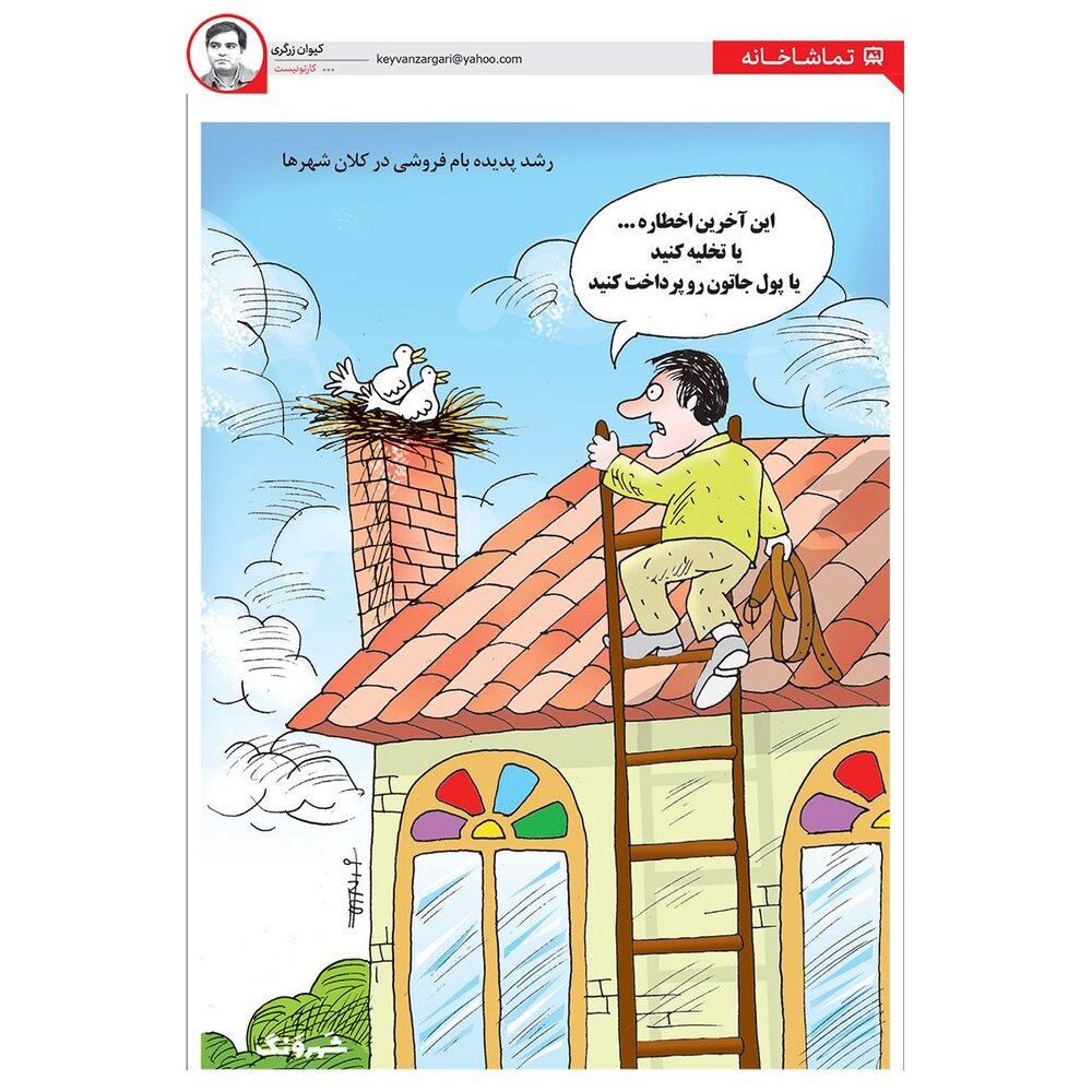 رشد پدیده پشت بام فروشی در تهران! + کاریکاتور