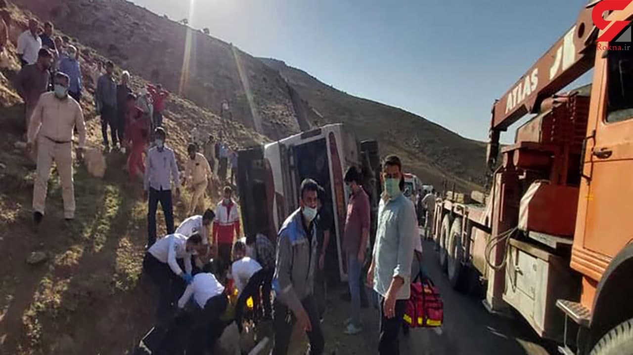 بازداشت راننده اتوبوس واژگون شده خبرنگاران
