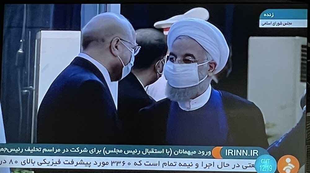 قالیباف به استقبال حسن روحانی رفت (عکس)
