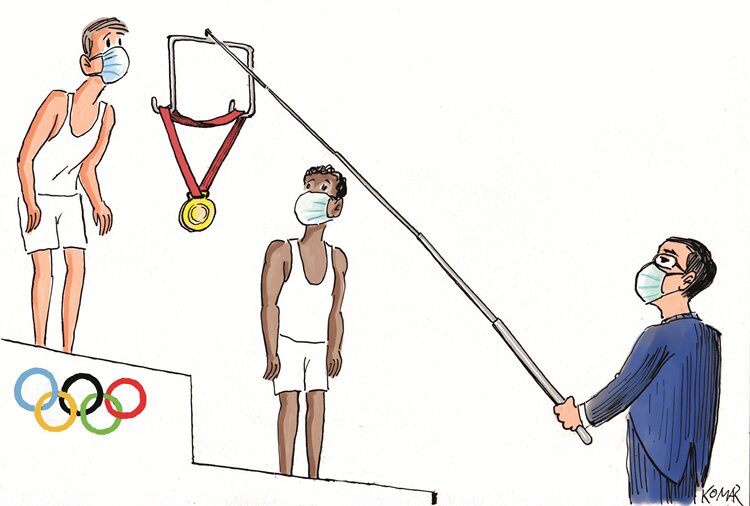ببینید: جدیدترین شیوه اهدای مدال در المپیک!(عكس)