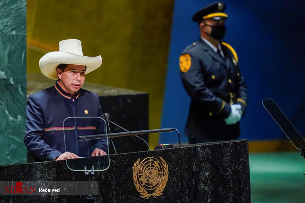 کلاه عجیب رئیس جمهور پرو در سخنرانی سازمان ملل (عكس)